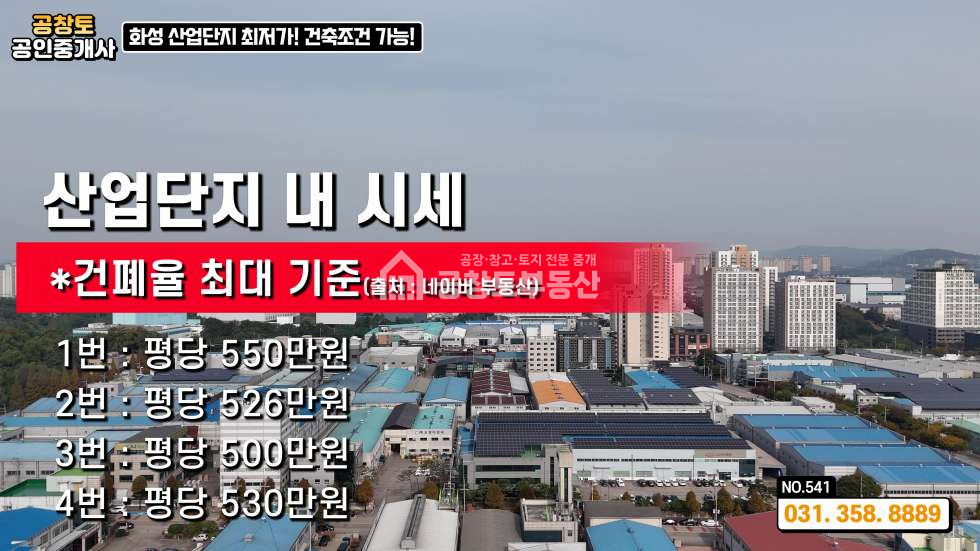 경기 화성만세구 향남읍 구문천리 가동 산업단지 경쟁력 있는 가격 • 추가 건축 가능 부지 보유 매매 매물번호 10343 사진 3