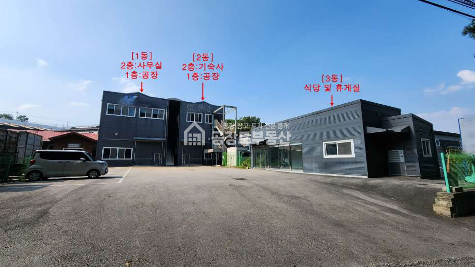 경기 화성효행구 정남면 문학리 1,2,3동 도로지분없는 셋팅잘된 공장매물 매매 매물번호 11054 사진 1